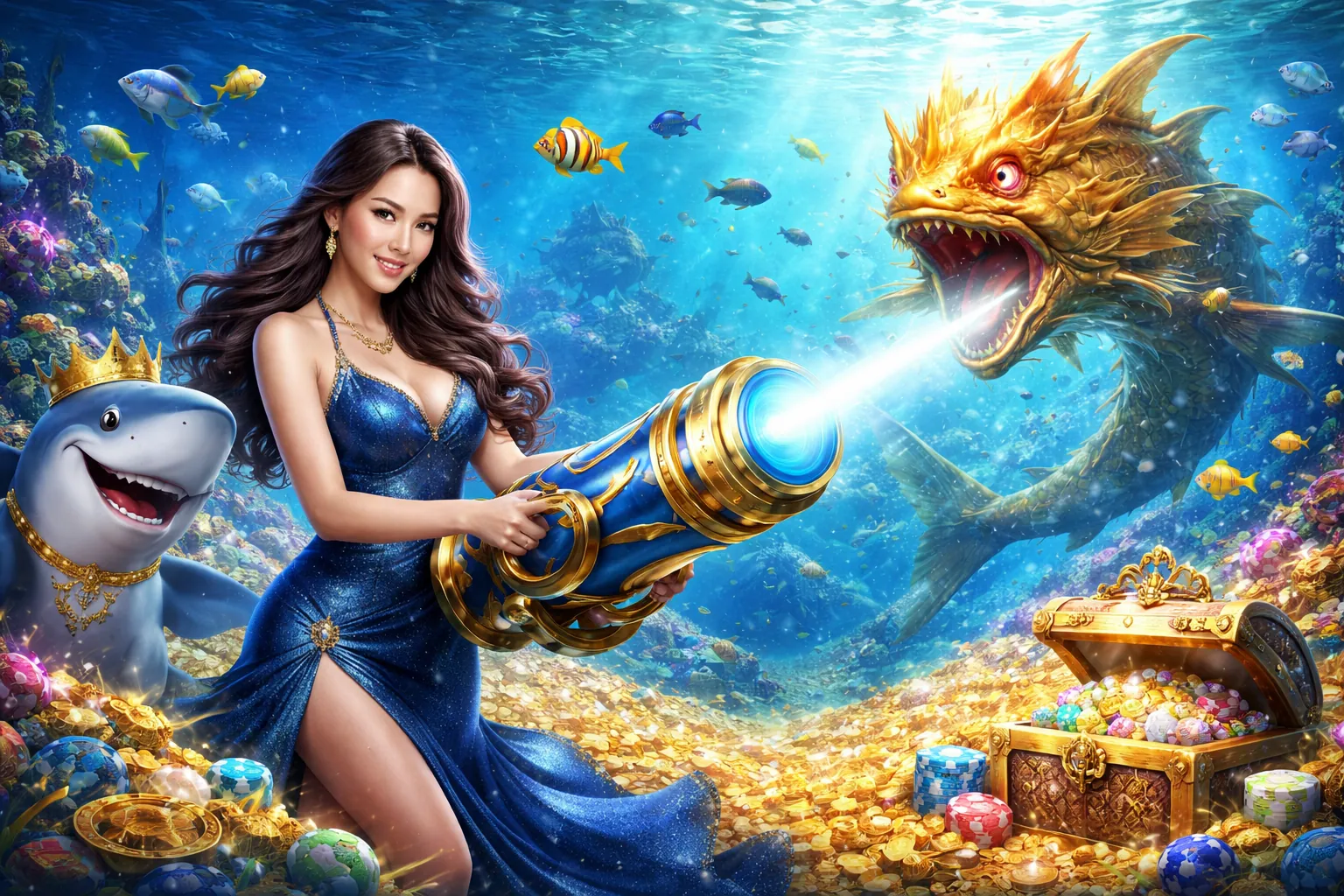 Hình ảnh tổng quan về quy trình nạp rút tiền game bắn cá